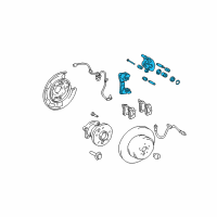 OEM Lexus RX330 Rear Passenger Disc Brake Cylinder Assembly Diagram - 47830-48050