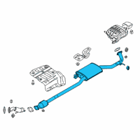 OEM 2020 Hyundai Santa Fe Center Muffler Complete Diagram - 28600-S2800