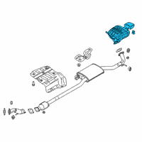 OEM 2019 Hyundai Santa Fe Rear Muffler Assembly Diagram - 28710-S2700