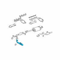 OEM Toyota 4Runner Cross Over Pipe Diagram - 17450-50090