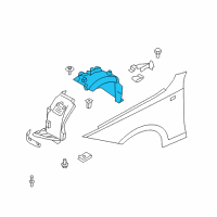 OEM 2013 BMW 135i Cover, Wheel Housing, Front Left Diagram - 51-71-7-207-649