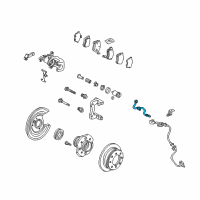 OEM 2008 Acura TSX Hose Set, Right Rear Brake Diagram - 01466-SEA-E00