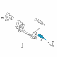 OEM 2017 Ford Edge Inner Tie Rod Diagram - F2GZ-3280-A