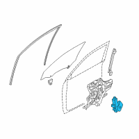 OEM 2014 Hyundai Tucson Motor Assembly-Front Power Window, RH Diagram - 82460-2S000