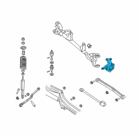 OEM 2018 Jeep Wrangler JK Front Steering Knuckle Diagram - 68004086AA