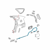 OEM 2004 Toyota Prius Release Cable Diagram - 77035-47040