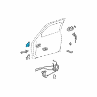 OEM 2004 Toyota Sienna Upper Hinge Diagram - 68710-0C010