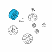 OEM 2006 Kia Rio Wheel Assembly-Steel Diagram - 529101G105