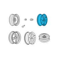 OEM 2008 Chevrolet Cobalt Wheel, Alloy Diagram - 9596346