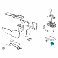 OEM 2005 Pontiac Grand Prix Hinge Asm-Front Floor Console Armrest Diagram - 10448734