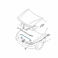 OEM 2001 Nissan Altima Rod-Hood Support Diagram - 65771-9E000