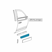 OEM 2005 Ford Explorer Body Side Molding Diagram - 3L2Z-7820878-AAA