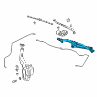 OEM 2017 Chevrolet Silverado 1500 Transmission Asm-Windshield Wiper Diagram - 23167073