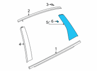 OEM 2022 Acura TLX Garnish, Right Rear Diagram - 72721-TGV-A01