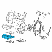 OEM 2018 Chevrolet Camaro Seat Cushion Pad Diagram - 84028045