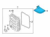 OEM 2020 Kia Telluride Valve Body Filter Assembly Diagram - 463214G300