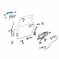 OEM Toyota Sienna Handle, Outside Diagram - 69213-08010-B0