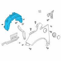 OEM 2016 Ford C-Max Front Fender Liner Diagram - DM5Z-16102-C