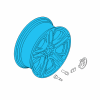 OEM 2011 BMW X3 M Double Spoke 310 - Single wheel rear, without tire 10J x 20 Diagram - 36-11-6-787-583