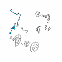 OEM 2003 Hyundai Tiburon Sensor Assembly-Abs Front Wheel , L Diagram - 95670-2C000