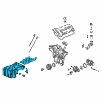 OEM Cadillac SRX Oil Pan Diagram - 12648929