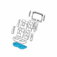 OEM 2004 Pontiac Grand Prix Pad Asm, Rear Seat Cushion Diagram - 19123112