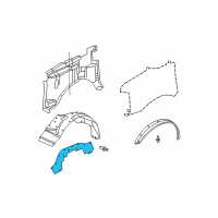 OEM 2003 GMC Savana 2500 Splash Shield Diagram - 23507604