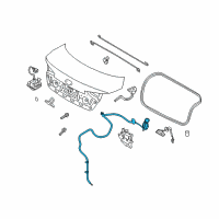 OEM Kia Cable Assembly-Trunk Lid Release Diagram - 812802T001