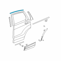 OEM 2022 Honda CR-V Molding Assy., L. RR. Door Sash Diagram - 72965-TLA-A01