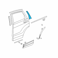 OEM 2020 Honda CR-V Garnish, L. RR.RR. Door Pillar Diagram - 72761-TLA-A01