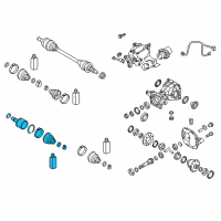 OEM 2016 Hyundai Santa Fe Joint Kit-Rear Axle Differential Side Diagram - 49682-2W050
