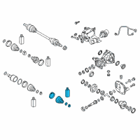 OEM Hyundai Santa Fe XL Boot Kit-Rear Axle Differential Side Diagram - 49683-2W050