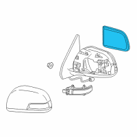 OEM 2016 Toyota Tacoma Mirror Glass Diagram - 87902-04021