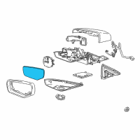 OEM 2017 Cadillac ATS Mirror Glass Diagram - 84891544