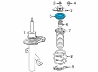 OEM 2020 Nissan Sentra Stopper Assy-Insulator, Rebound Diagram - 54325-6LB0A