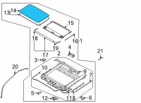 OEM 2020 Kia Sedona W/STRIP-SUNROOF GLAS Diagram - 81613A9000