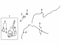 OEM Nissan Rogue Tube-Washer, Windshield Diagram - 28940-6RR0A