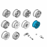 OEM 2011 Ford Fusion Wheel, Alloy Diagram - AE5Z-1007-C