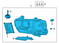 OEM 2013 Dodge Charger Headlamp Diagram - 57010412AE