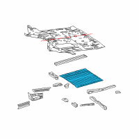 OEM 2008 Dodge Sprinter 2500 Pan-Center Floor Diagram - 68008223AA