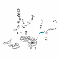 OEM 2003 Lexus LS430 Hose, Fuel Tank To Filler Pipe Diagram - 77213-50020