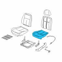 OEM 2005 Chevrolet Classic Pad Asm, Front Seat Cushion Diagram - 88895966