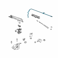 OEM Pontiac Windshield Washer Hose Diagram - 12367258