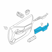 OEM 2011 Nissan Altima Front Door Armrest, Left Diagram - 80941-ZX01C