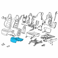 OEM 2017 Chevrolet Corvette Seat Cushion Pad Diagram - 22892420