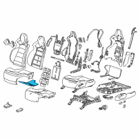 OEM Chevrolet Corvette Seat Cushion Heater Diagram - 22978653