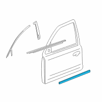 OEM 2007 Mercury Montego Side Molding Diagram - 5G1Z-5420879-DAPTM