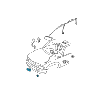 OEM Oldsmobile Bravada Side Sensor Diagram - 15085679