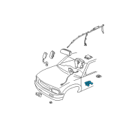 OEM Oldsmobile Bravada Module, Inflator Restraint Side Imp Sensor Diagram - 15179053