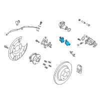 OEM 2016 Lincoln MKC Rear Pads Diagram - DG9Z-2200-E